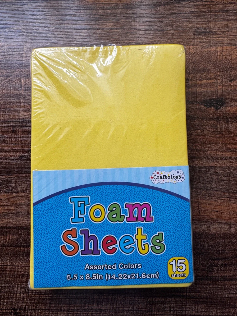 Craftology Foam Sheets Assorted Colors 15 Pack 5.5 x 8.5 Crafts DIY New